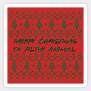 Merry Christmas ya Filthy Animal Sticker